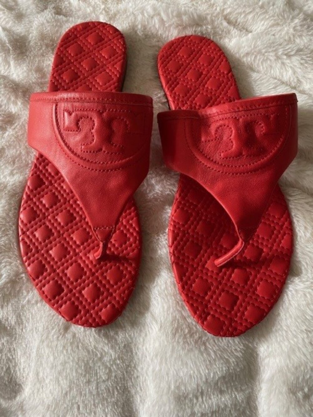 Tory Burch Vibrant Orange/Red Sandals - Picture 2 of 3